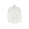 Button-Down Collar Letter Print Long Sleeve Shirt Men Shirts White 801511701-V0001
