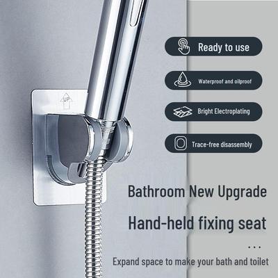 No-Drill Movable Shower Head Holder with Suction Cup Wall Mount for Bathroom