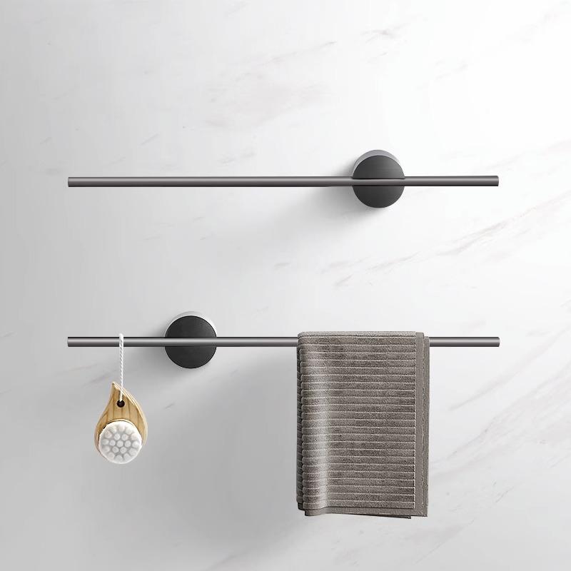 Black Towel Holder Aluminium Alloy Bathroom Towel Hanger Waterproof Towel Bar SS Gold Rack Shelf Accessories 811783