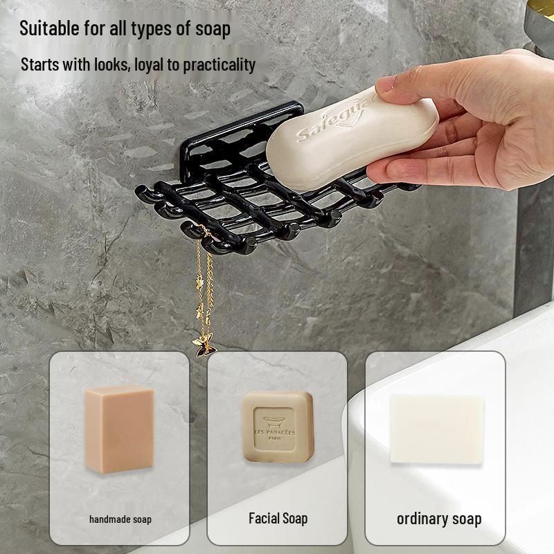 2023 Punch-Free Wall-Mounted Soap Box: High-End Handmade Storage & Drain Rack