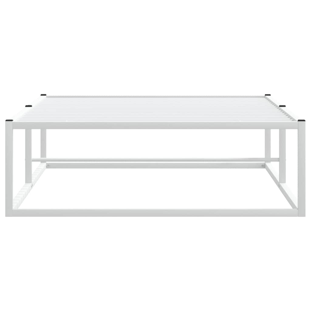 Vidaxl Bed Frame Without Mattress, White, 90X200 Cm, Metal