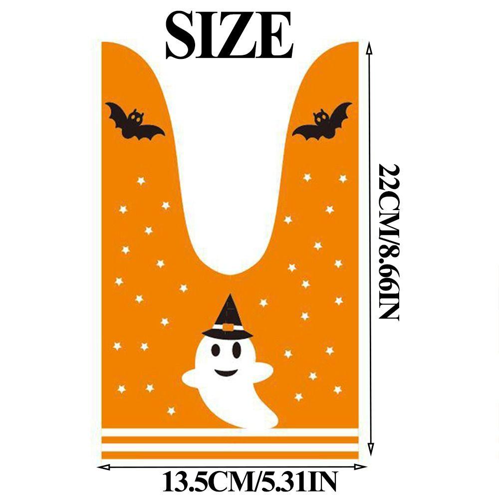 Cartoon Pattern Halloween Goodie Bags Colorful Snacks Bag Halloween Treat Bags  Party Supplies