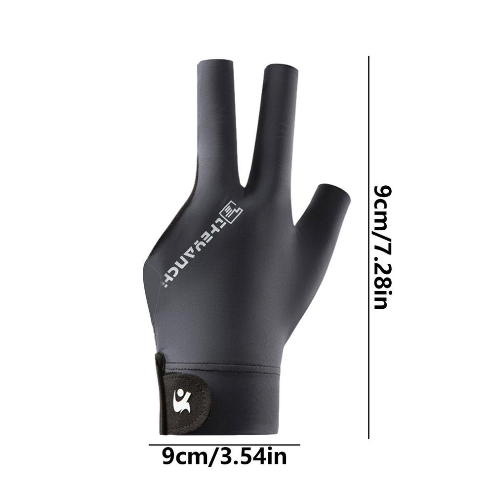Light Billiard Gloves Non-slip Breathable Left Three-Finger Leaking Finger Active Gloves for Men and Women Billiard Accessory