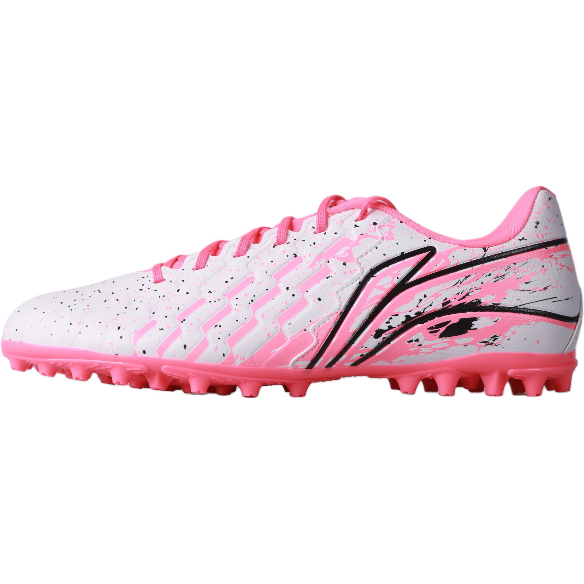 

Детские футбольные бутсы Li Ning из искусственной кожи ПУ, простые, удобные, модные, нескользящие, с низким верхом, флуоресцентно-розового цвета лотоса, YKGV056-17 31