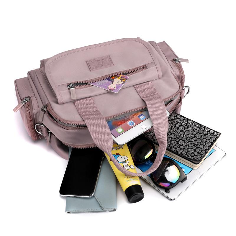 New Women's Fashion Trend Shoulder Bag Large Capacity Anti-splash Nylon Backpack Multi-layer Commuter Messenger Bag