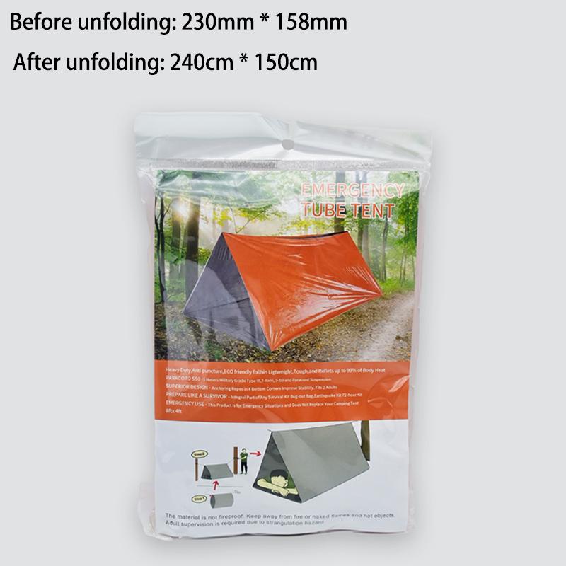 Portable Outdoor Disaster Relief Tent Camping Temporary Simple Sleeping Bag Warm First Aid Blanket Triangular Tent