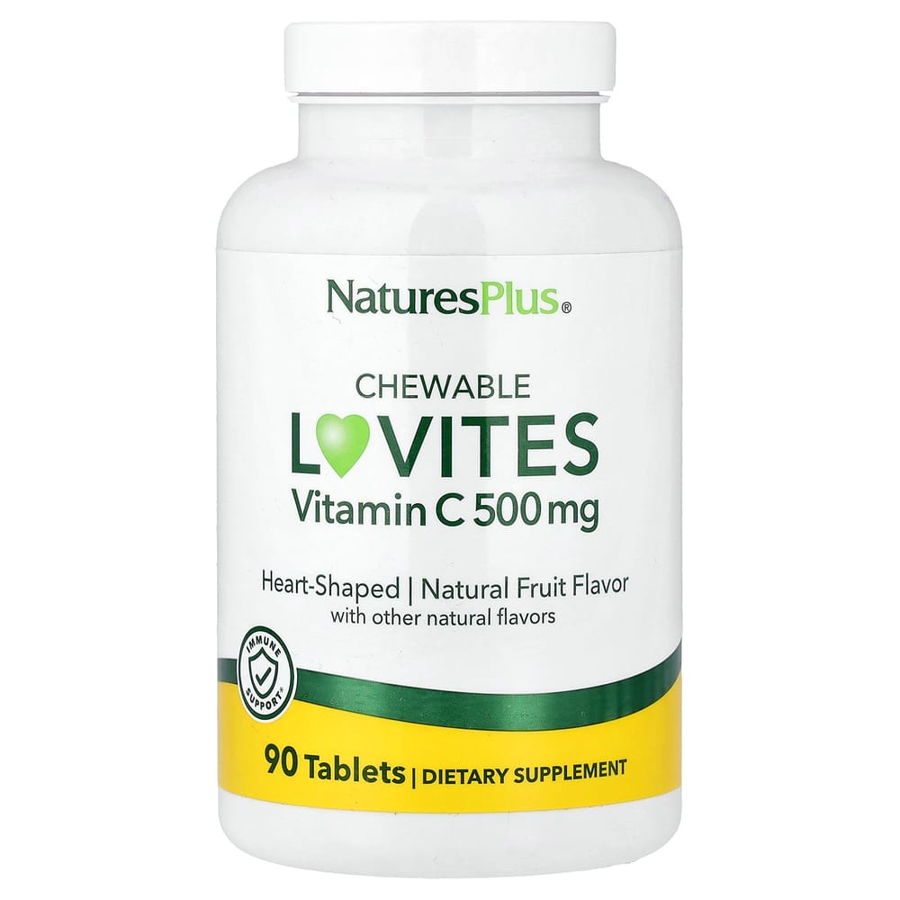 Nature's Plus Lovites Chewable Fruit Vitamin C 500mg 90 Tablets