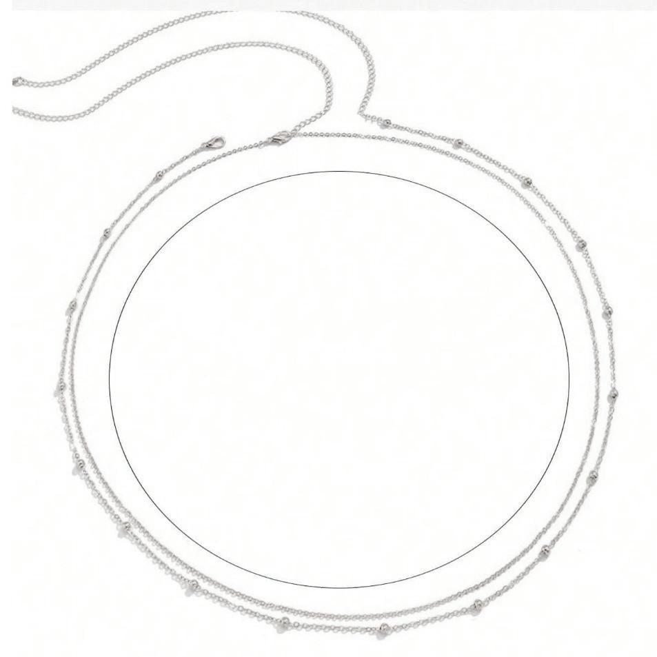 Accessories, Fashion Bead Chain Double Ladies Waist Chain, Metal Chain Body Chain Belly Chain Waist Jewelry