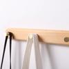 Black Walnut Wood Clothes Hook Wall Non-perforated Brass Hanger Bedroom Foyer Solid Wood Creative Rack