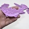 4pcsSet of Fish-Shaped Polymer Clay Texture Embossing Stamps - Vibrant Purple and Blue Designs for Pottery, Ceramics, and Craft Projects, Art Supplies