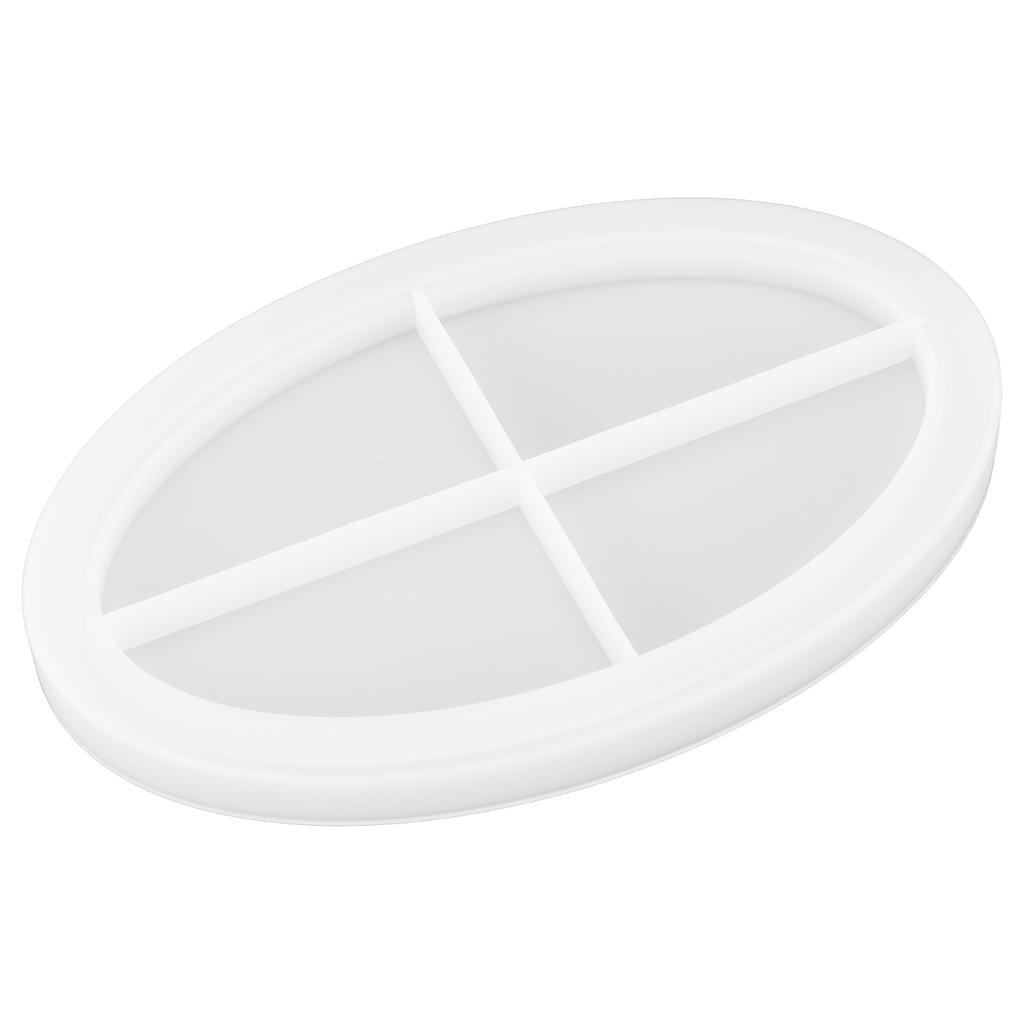 Epoxy Resin Casting Fruit Tray Mold Silicone Decorative Tray Plate DIY Mold AccessoryOval Smooth Tray Mould