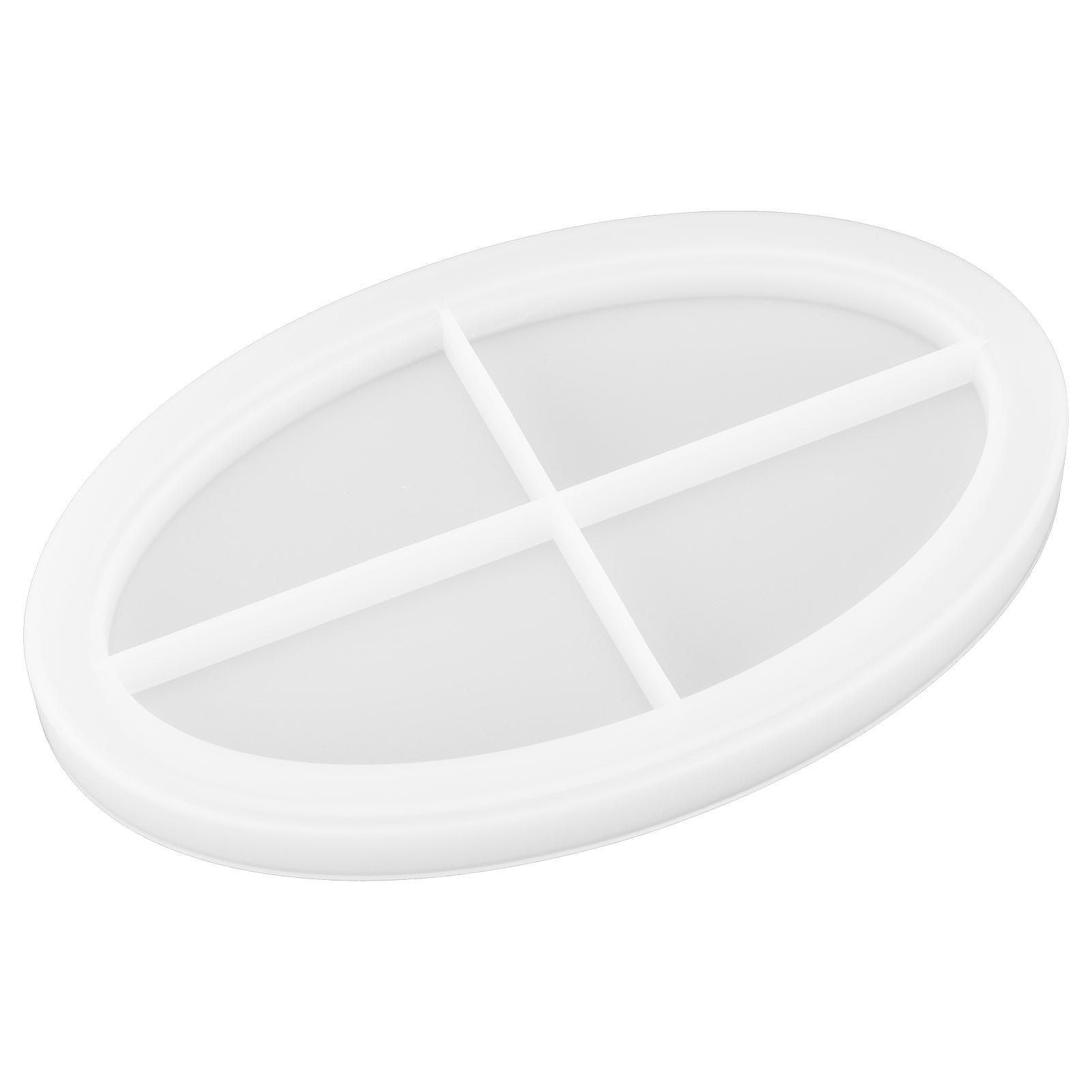 

Форма для литья из эпоксидной смолы, форма для подноса для фруктов, силиконовая декоративная тарелка-поднос, аксессуар для DIY-формы, овальная гладкая форма для подноса