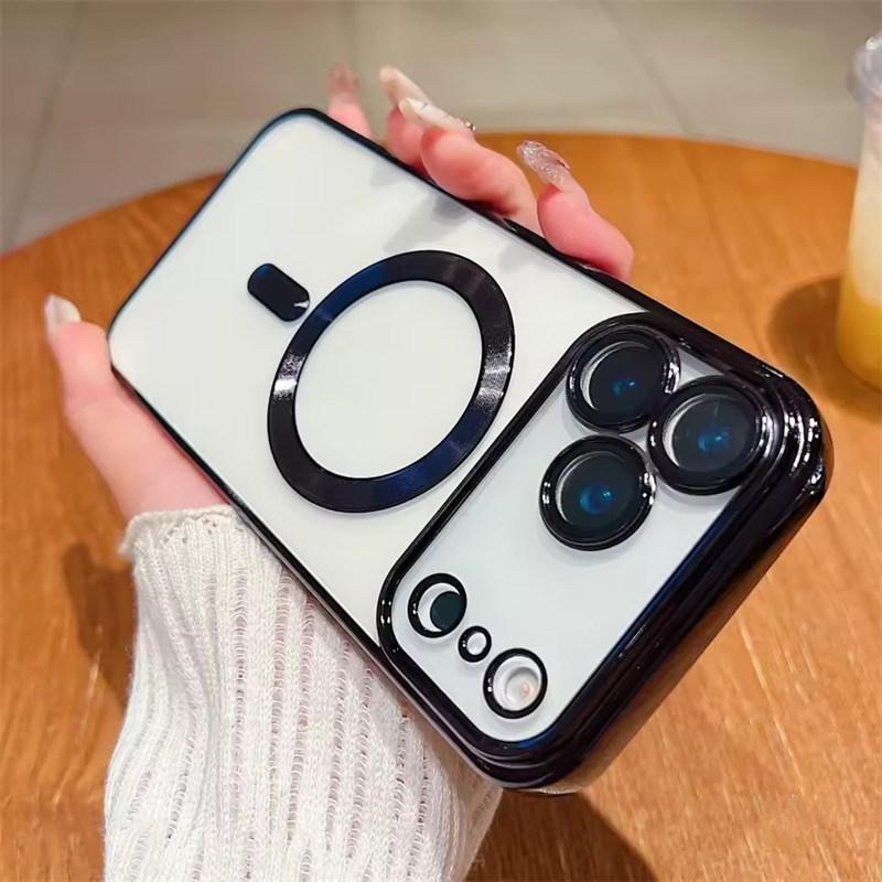 High Quality Plating Silicone Case For IPhone 17 Air 17 Pro Max Magnetic Wireless Charg Camera Protect Cover