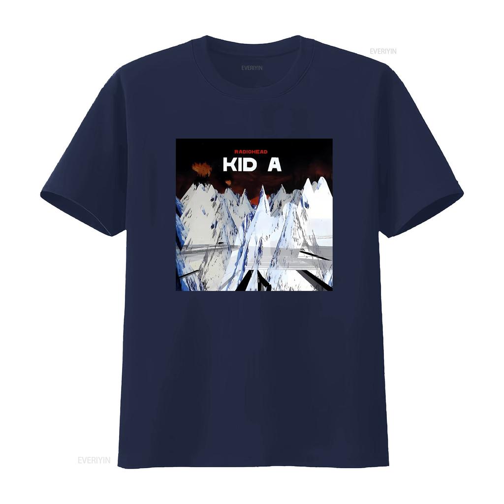Radiohead Kid A T Shirt Band Music Alternative Rock Clothing Concert Merchandise Vintage Washed Graphic Streetwear Comfortable