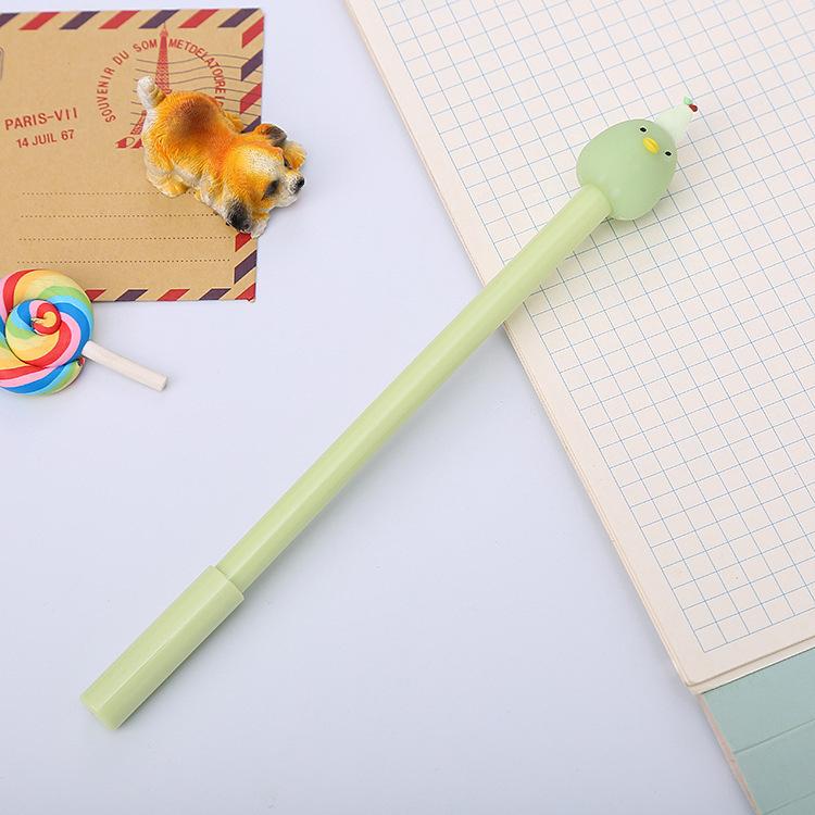 10Pcs Creative Animal Fruit Gender-neutral Pen, Korean Version of Black Student Exam Water-based Pen
