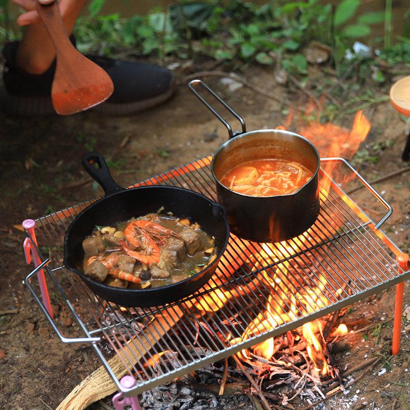 304 Stainless Steel Camping Kettle & Detachable Soup Pot
