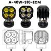 40W Pod LED Work Light for Truck ATV 4000LM Off-Road 4X4 Auxiliary Fog Light IP68 Retrofit Headlight for Vehicle 40W Spotlight