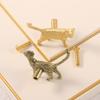 Vintage Cat Furniture Handle Animal Shaped Handles Cupboard Drawer Pulls  For Kitchen Wine Cabinet