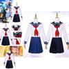 Stylish Night Sakura Rokumi Cosplay Outfit Deep Blue Polyester Fabric For Anime Lovers