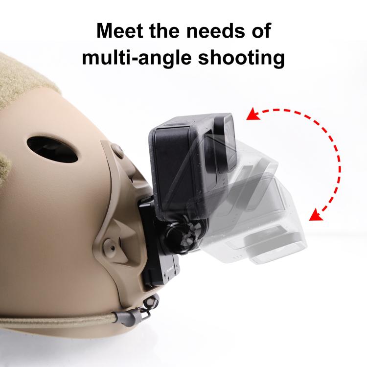 PULUZ Aluminium-Schnellwechselhalterung NVG-Helmhalterung für GoPro und andere Action-Kameras (Schwarz)