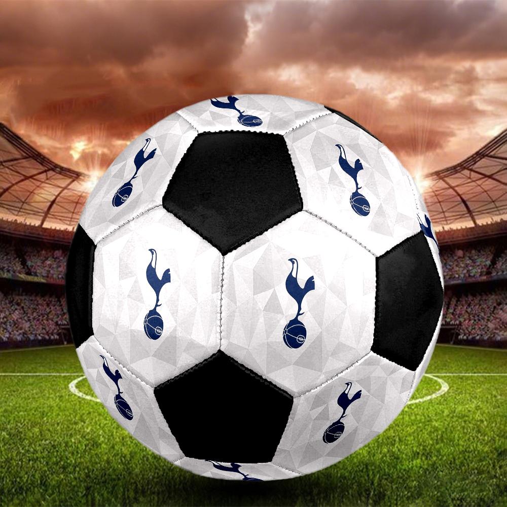 SIZE 5 Tottenham Hotspur Soccer Ball Colorful All Ages Machine Stitched PVC Competition Ready Durable High-Bounce