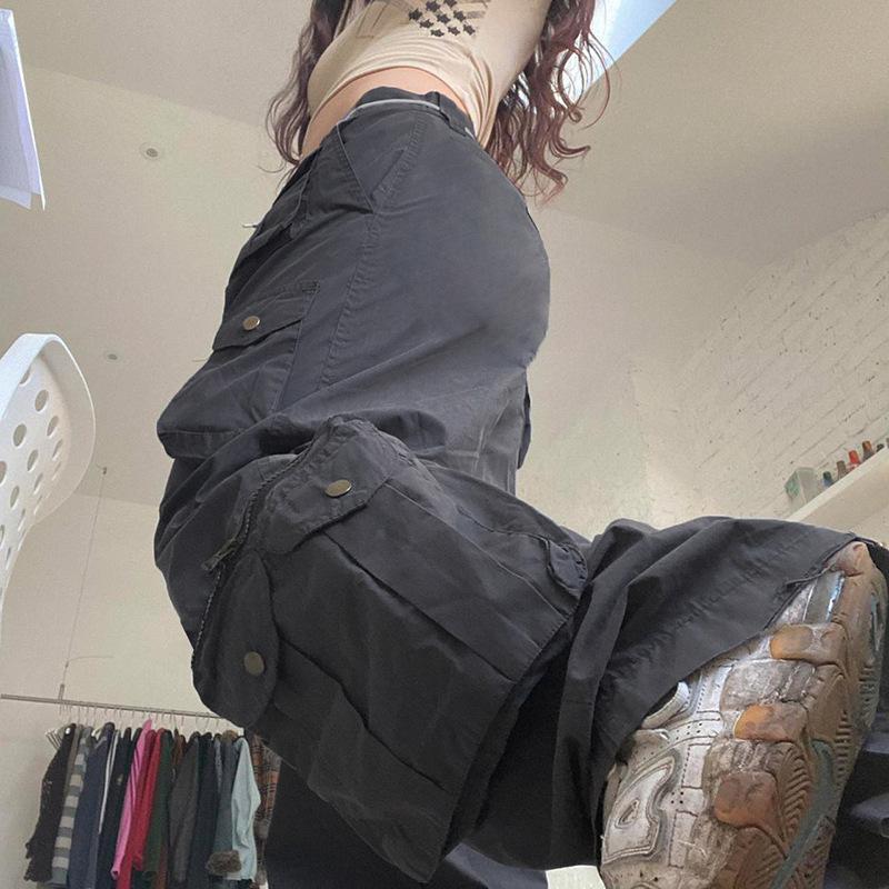 Outdoor Multi-pockets Cargo Pants Women Fashion Loose Casual Sport Travel Straight Trousers Climbing Trekking Hiking Pants Woman