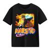 2026 New Naruto Kids Tshirt  Cartoon Character Print Pure Cotton Shortsleeved Roundneck Shirt