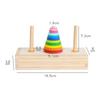 10 Rings Puzzle Game Wooden Tower rly Educational Logic Thinking Block Game Toy for Kids