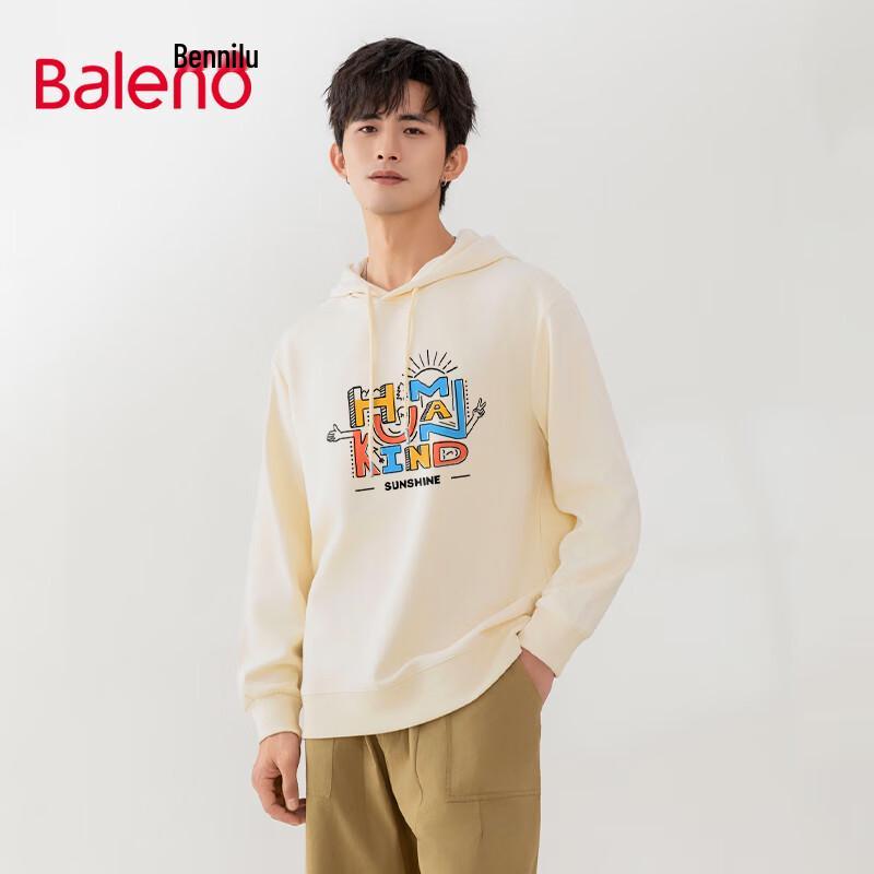 Baleno Men's Hong Kong Style Retro Loose Fit Hooded Pullover