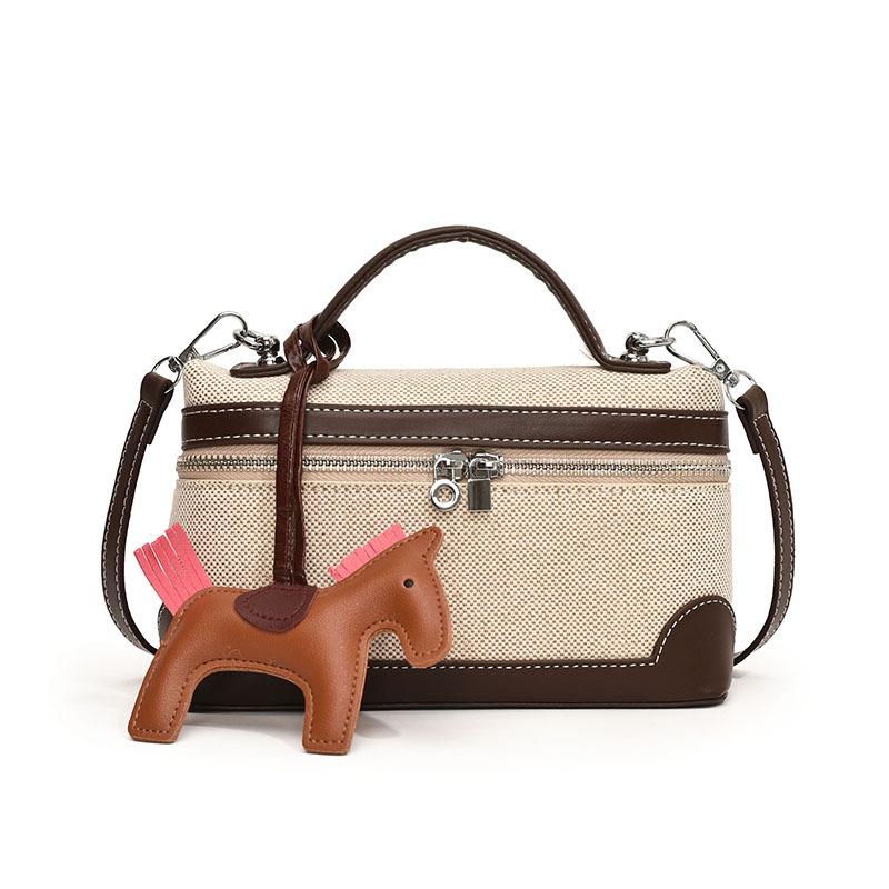 Korean spring and summer niche design portable bowling bag new Boston bag shoulder messenger bag