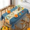 Pumpkin Eucalyptus Leaves Fall Table Runner, Autumn Thanksgiving Kitchen Table Decorations for Home Party Decor (Pumpkin 2, 13x72 inches)