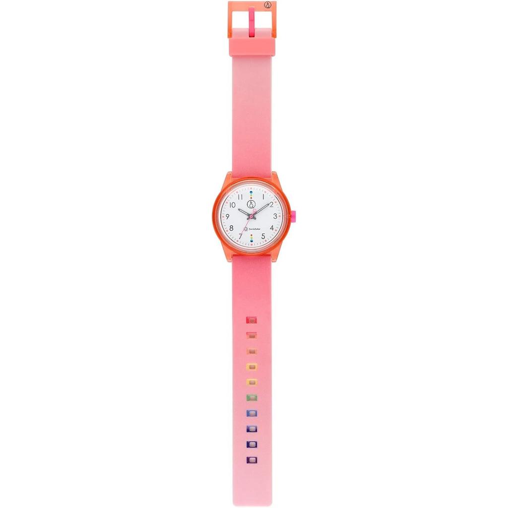 SmileSolar Güneş Enerjili Pembe Poliüretan Q&Q Saat, Güçlü, Analog, Stil, Su Geçirmez, Kayış, RP26-007