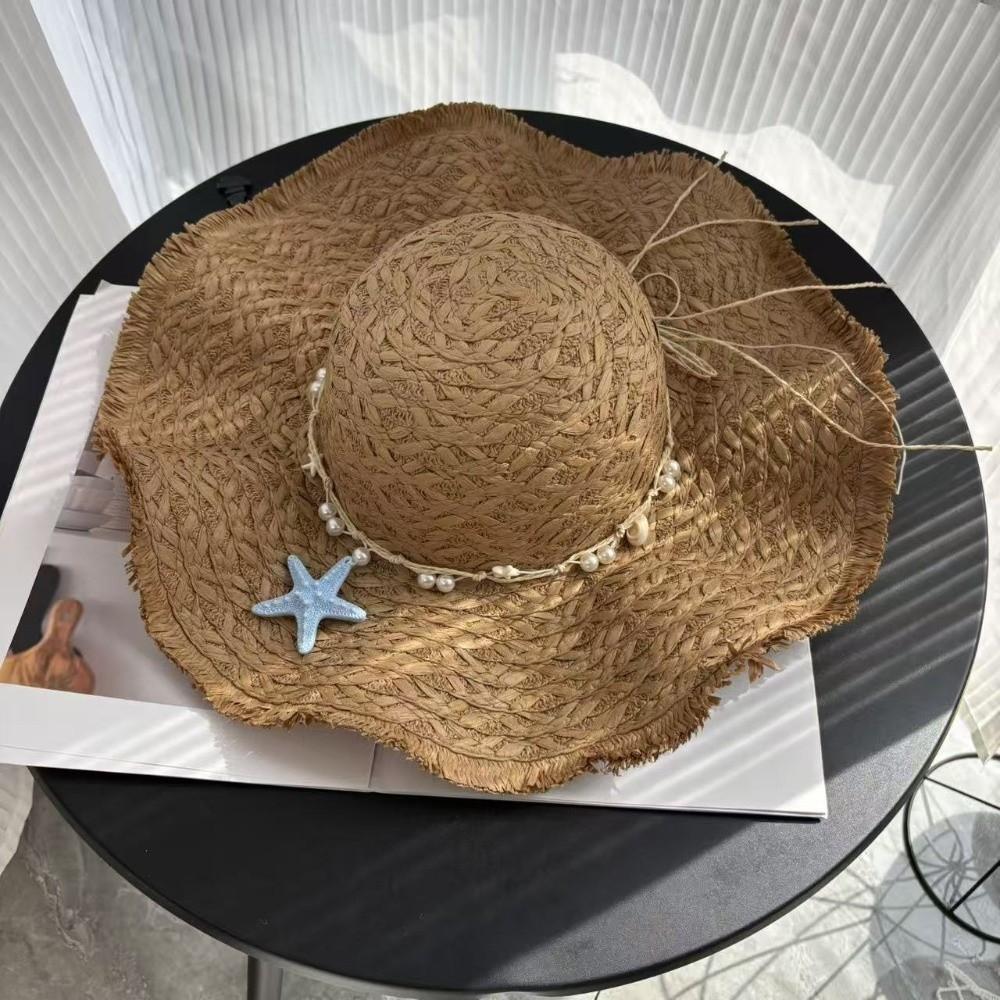 

Hand Woven Straw Sun Hat Wide Brim Wide Brim Sun Hat New Beach Sun Hat Summer C