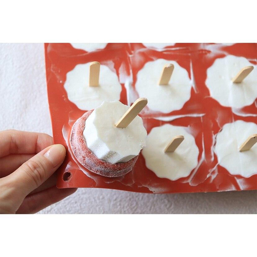 Red 18-Cavity Non-Stick Silicone Mini Canelé Mold Ice Cube Tray Cake Pan DIY Cookie Chocolate Mousse Pudding Mold Baking Tool