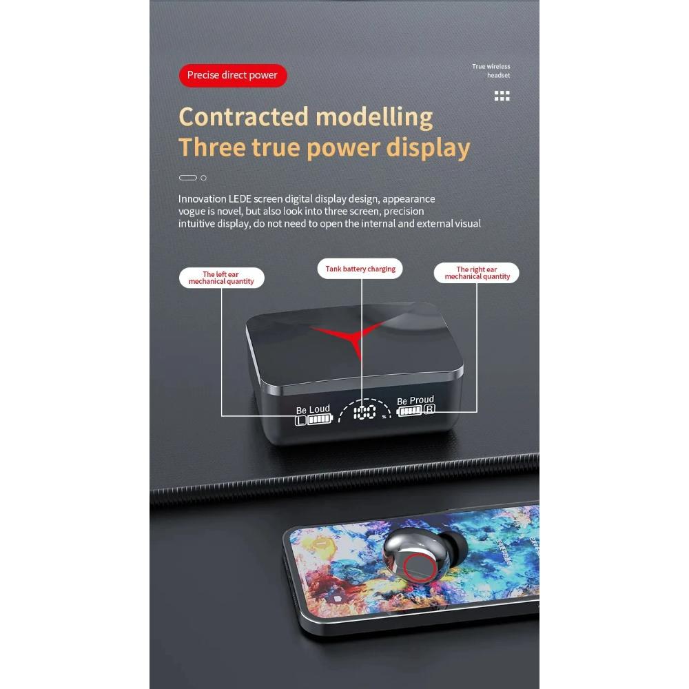 2025 Original TWS M90 Drahtlose Kopfhörer Schiebeabdeckung Gaming-Ohrhörer Bluetooth 5.3 Sport-Ohrstöpsel Musik-Headsets Für iPhone Xiaomi