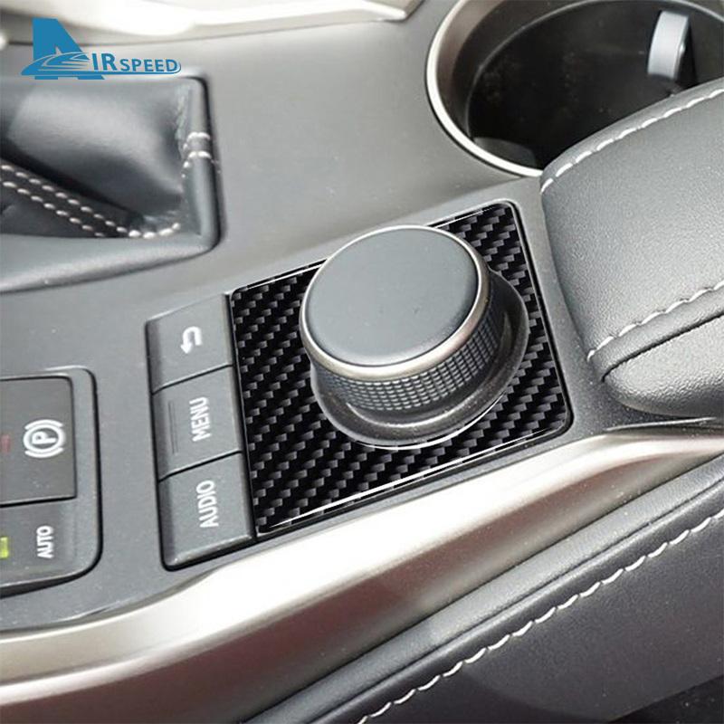 Real Soft Carbon Fiber Sticker For Lexus NX 200 200t 300 300h 2014 2015 2016 2017 2018  LHD RHD Car Multimedia Knob Button