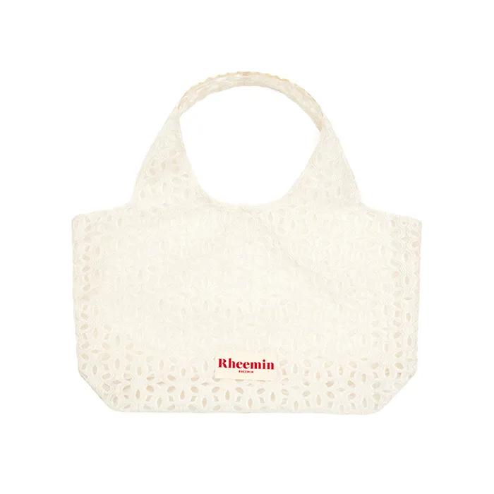 Flower jacquard shopper - IVORY