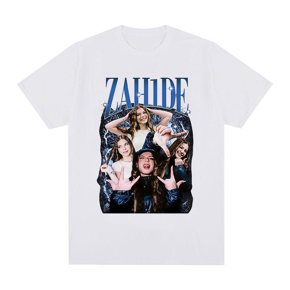

Zahide Merch Graphic Print Tshirt Unisex Fashion Hip Hop T Shirts Cotton Casual Oversized Short Sleeve Tshirts Streetwear Tops S