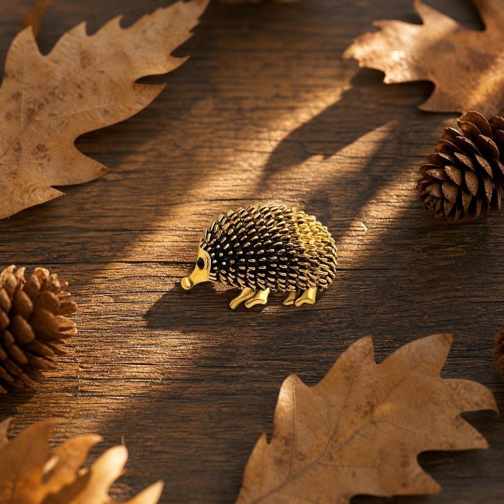 Hedgehog Brooch Alloy Animal Brooch Pin for Women Men Fashion Lapel Pin