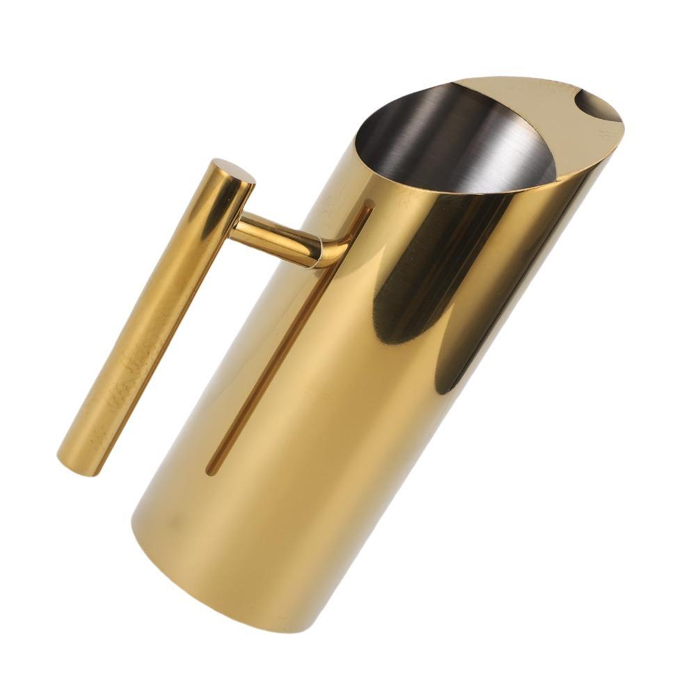 Spill Proof Spout Metal Beverage Pitcher 1 Liter Capacity 1L Metal Pitcher  For Bar
