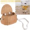 Wicker Baskets Kids Basket Wicker Basket Front Bicycle Storage Basket Wicker Straw Backpack Multi-use Picnic Basket for Girl Boy