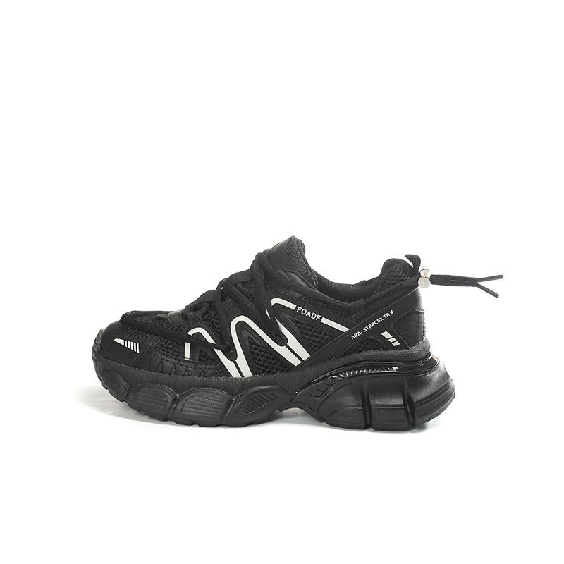 Casual Ladies Fitness Versatile Thick-soled Mesh Breathable Shoe Fashion Thick Sole Mesh Breathable Height Increasing Tenis Shoe