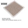 Breathable Office Chair Mat Cotton Linen Pad with Ties, Square Summer Seat Lace Decorative Trim, 15.75" x Washable for Dining Rattan