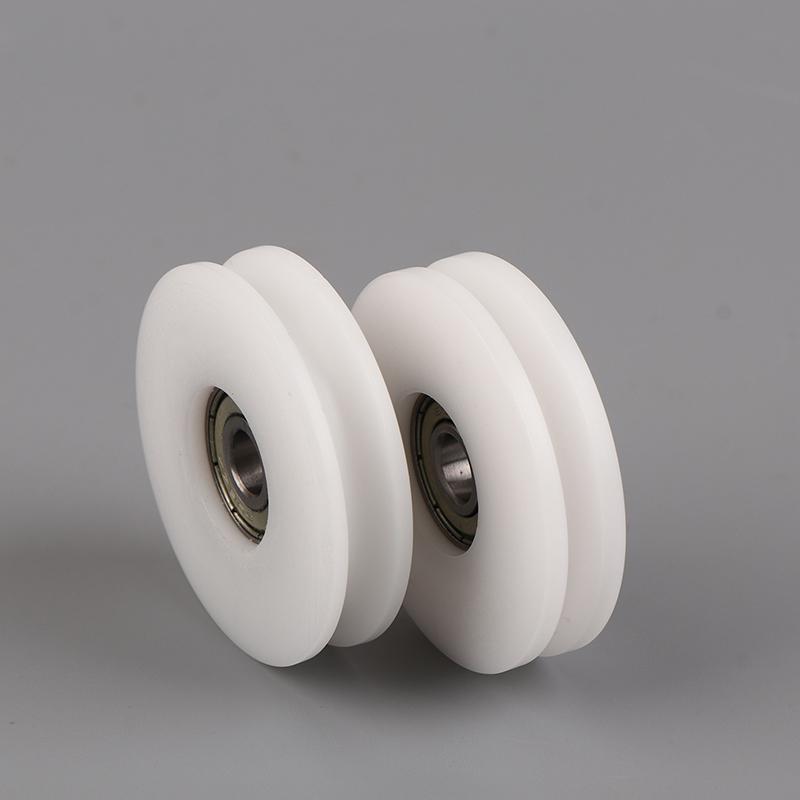 8*50*12Mm Wide Slot 5/7Mm U Groove Roller Guide Wheel Pom Nylon Groove Wire Rope Bearing