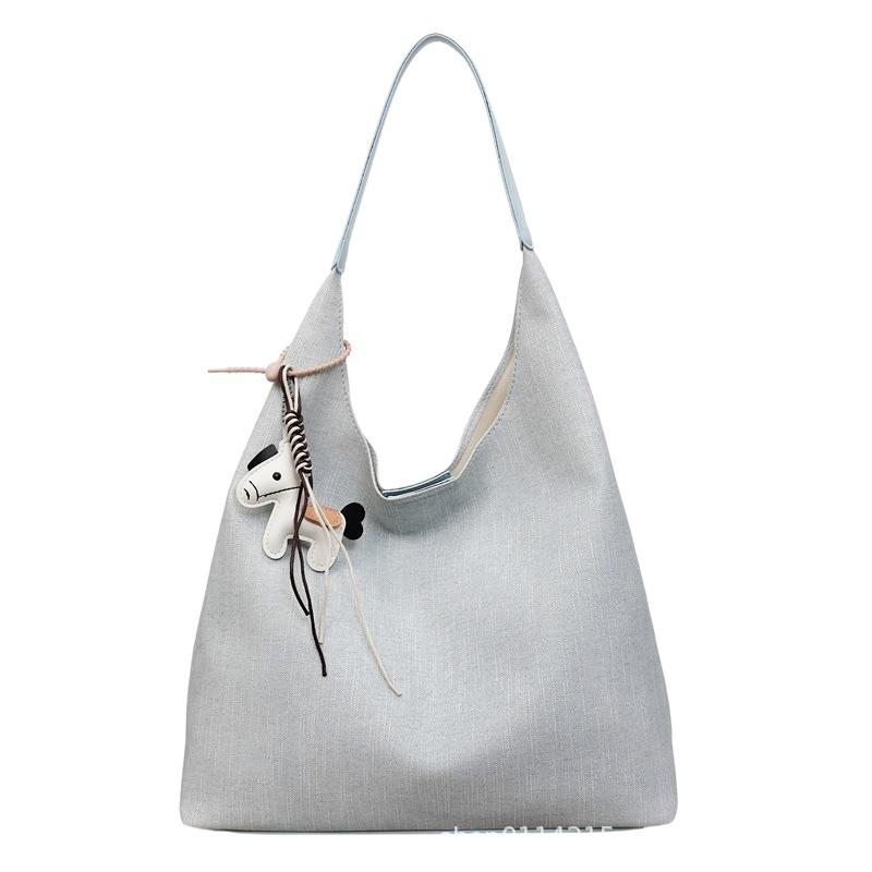 New Denim Shoulder Bags for Women Large Capacity Fashi Versatile Canvas Tote Bag Casual Minimalist Underarm Commuting Bag