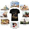 Wild West Cowboy Print Vintage Casual Top Pure Cotton T-shirt