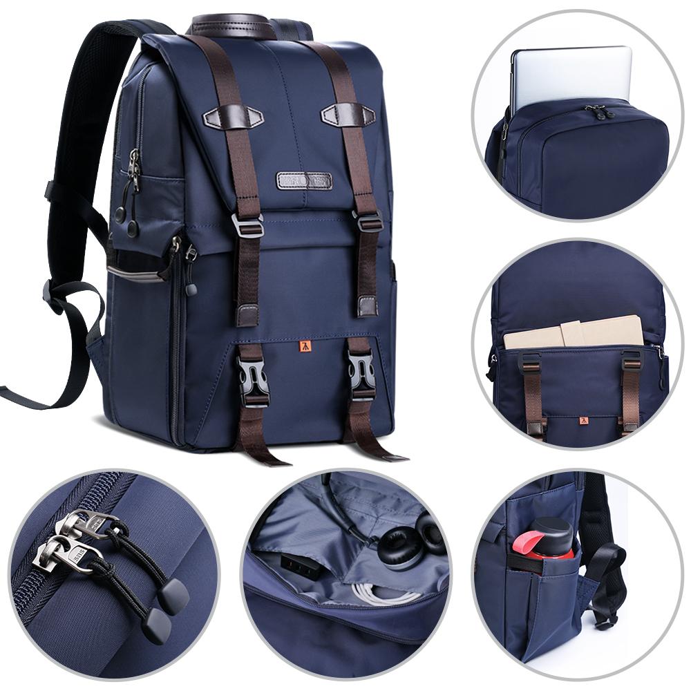 K&F CONCEPT Multi Functional Camera Bag Waterproof Camera Backpack Large Capacity Camera Travel Bag with 15.6 Inch