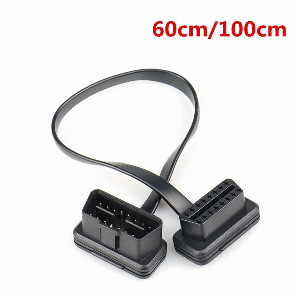 Cavo Sdoppiatore OBD2 A 16 Pin – Maschio A Doppia Femmina Con Interruttore – Prolunga Piatto 32 Cm Per Diagnostica Auto