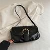 Retro simple small bag women's 2025 spring new trendy fashion messenger bag texture foreign style underarm small square bag