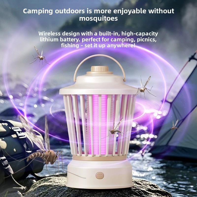 Tragbare Mückenlampe für Zuhause und Camping, wiederaufladbares Nachtlicht für Innen- und Außenbereiche
